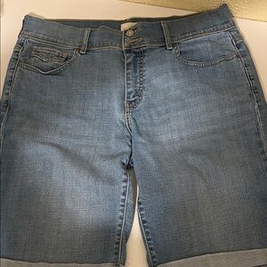 Women's Light Blue Denim Bermuda Shorts